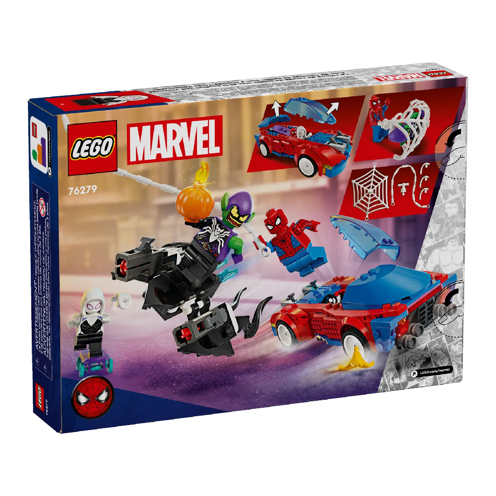 Конструктор Lego Spider-Man Race Car & Venom Green Goblin 76279, 227 деталей