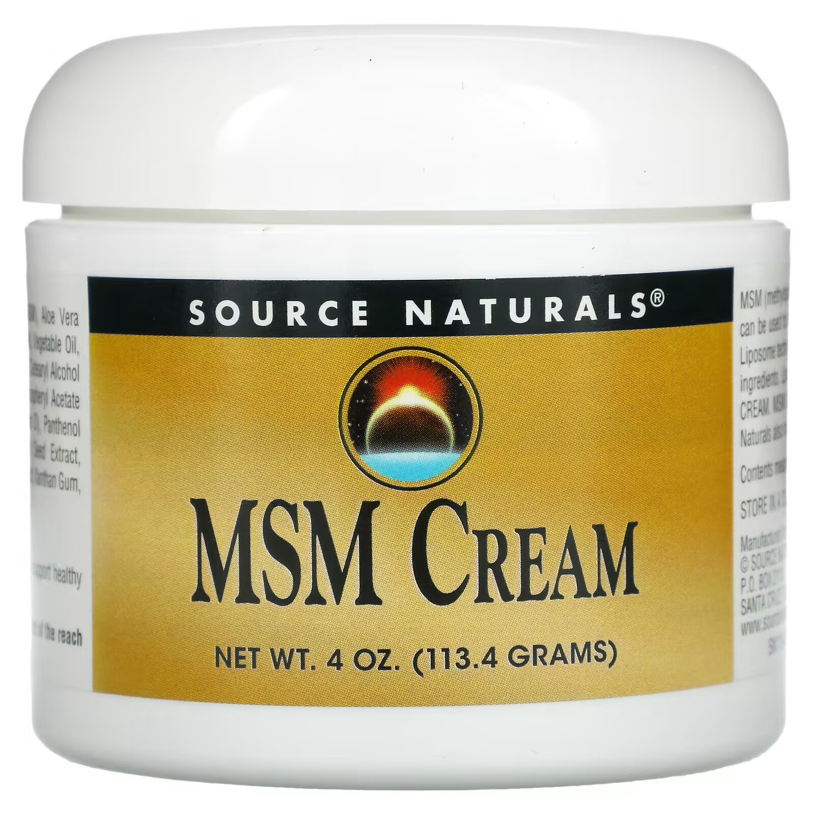 source naturals skin eternal крем для чувствительной кожи 113 4 г 4 унции Source Naturals, Крем с МСМ, 113,4 г (4 унции)
