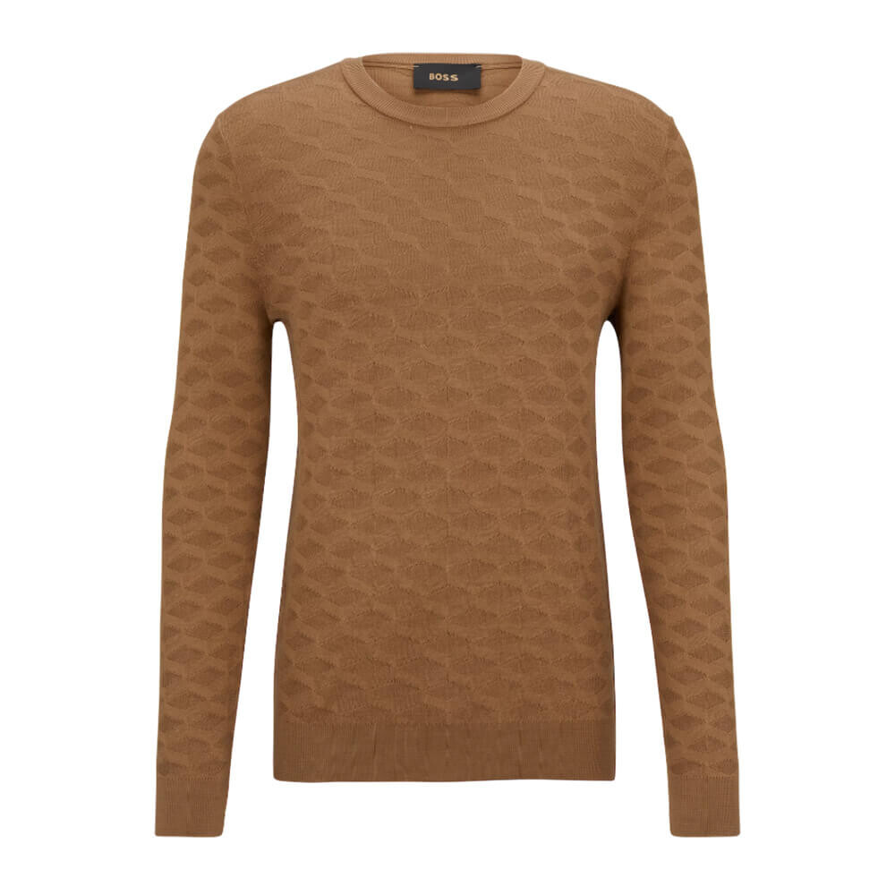 

Свитер Boss With Jacquard Pattern, бежевый
