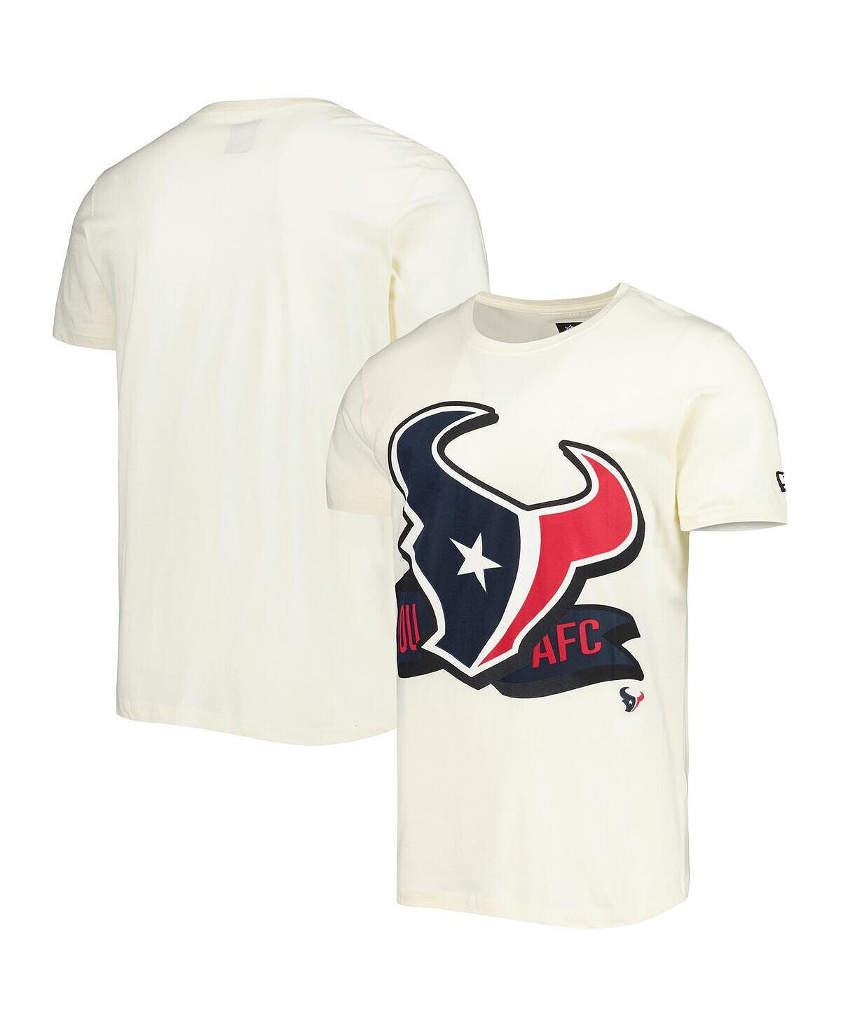 

Мужская кремовая футболка houston texans sideline chrome New Era, кремовый