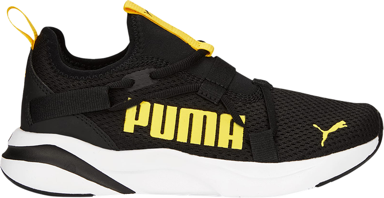 Кроссовки Puma SoftRide Rift Pop Big Kid Black Pelé Yellow, черный кроссовки 193739 01 softride rift wn s черный 6 5