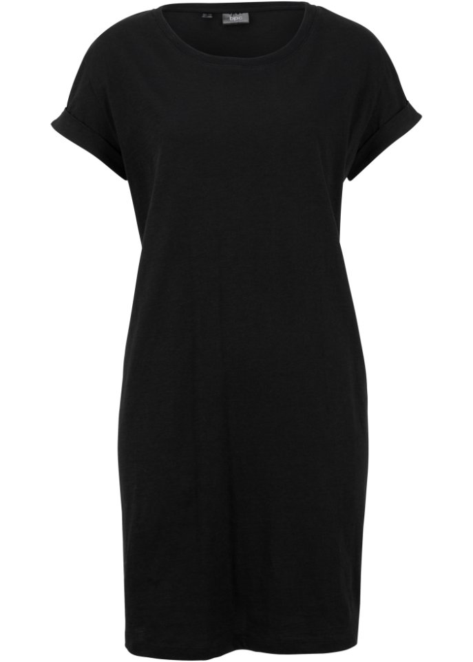 Платье свободного кроя из джерси Bpc Bonprix Collection, черный платье из джерси slub bpc bonprix collection черный