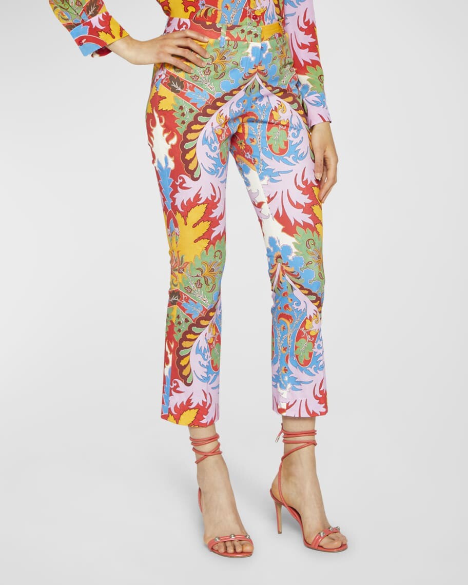 

Жаккардовые брюки-сигареты Blooming Paisley Etro