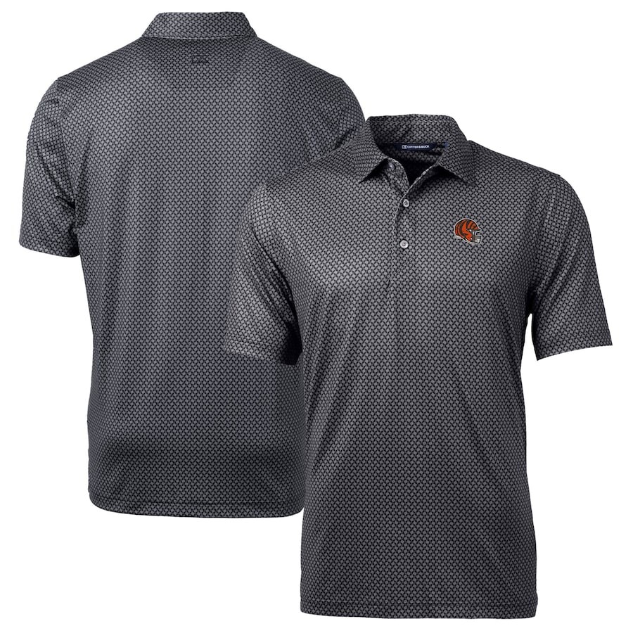 

Поло с длинным рукавом Cutter & Buck Cincinnati Bengals, черный