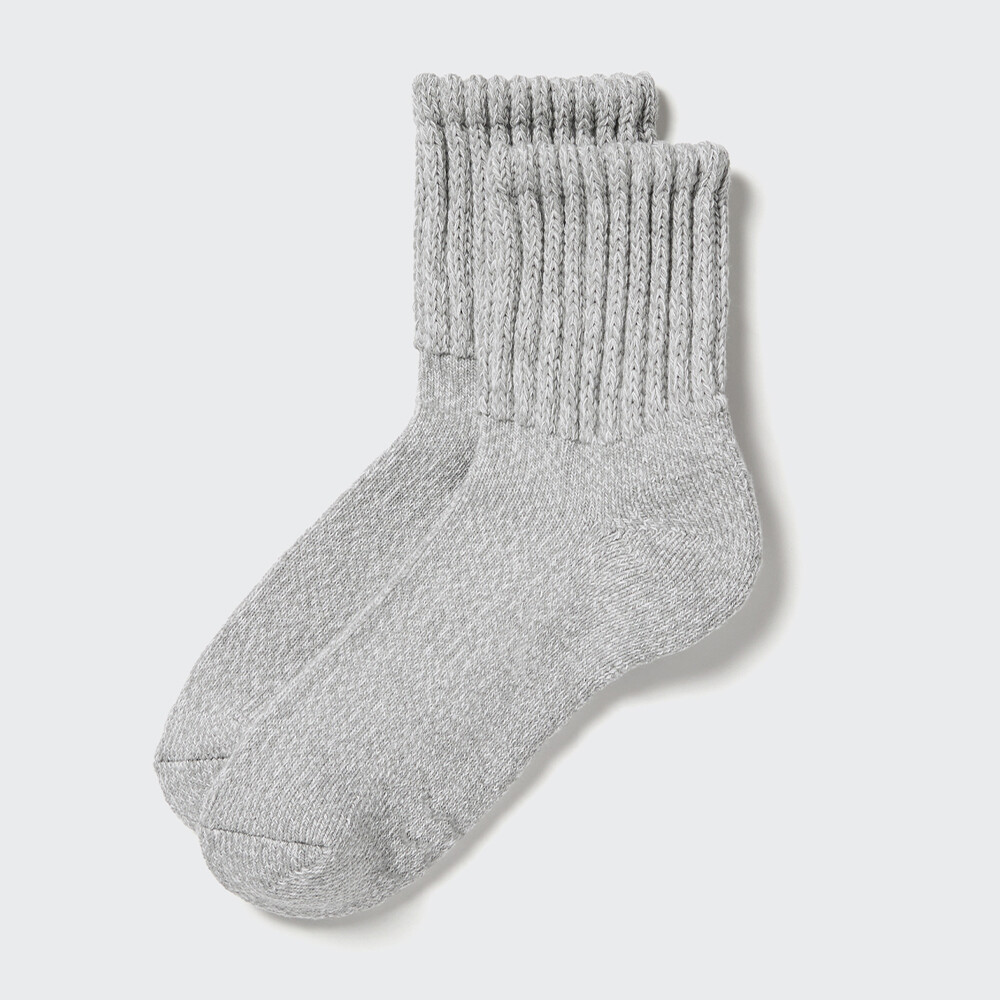 

Мужские носки Uniqlo HEATTECH в рубчик, серый