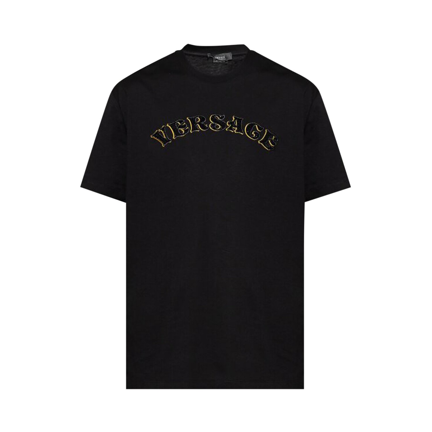 

Футболка из джерси с вышивкой Versace, цвет Черный