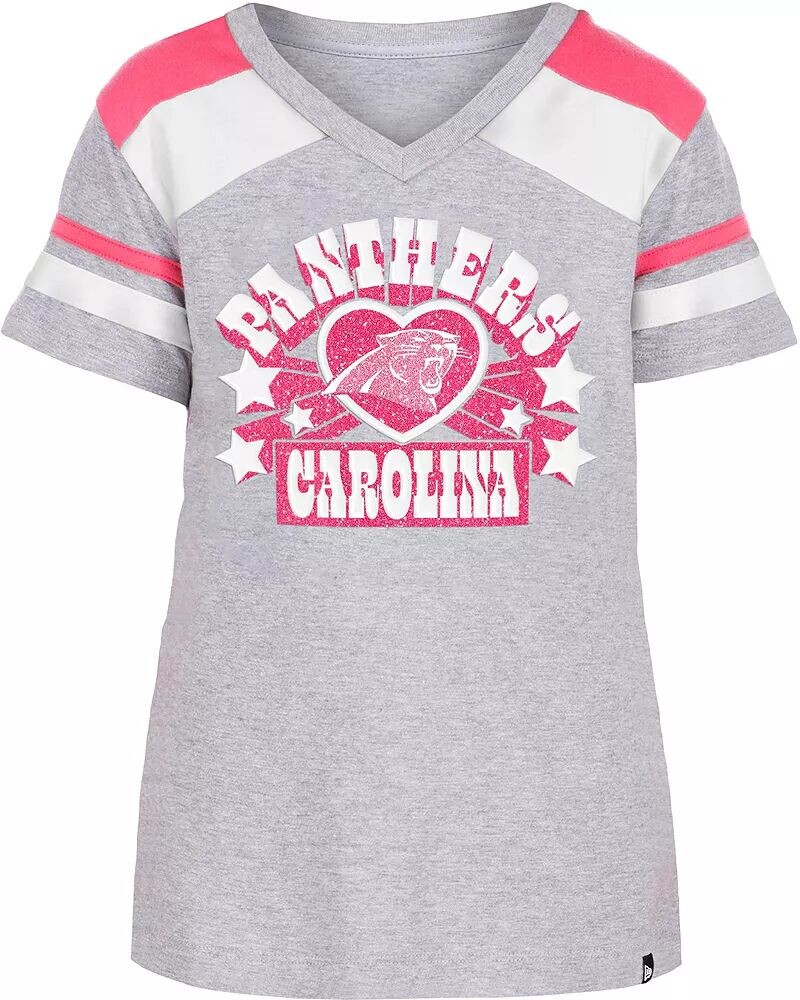 

Футболка с блестками и звездами New Era для девочек Carolina Panthers