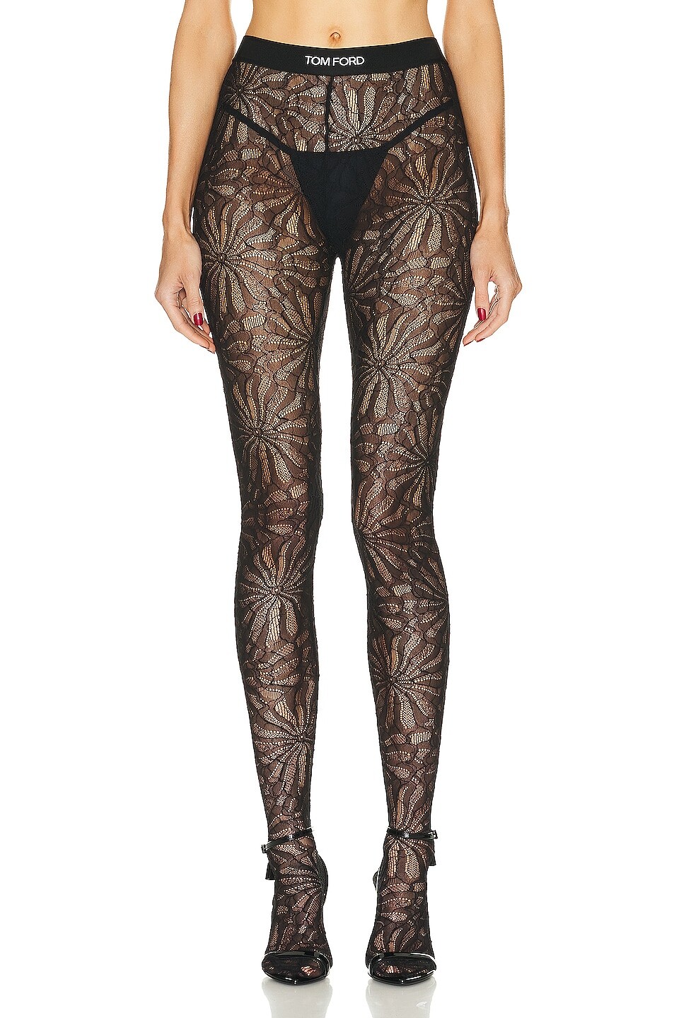 

Брюки Tom Ford Circle Lace Legging, черный