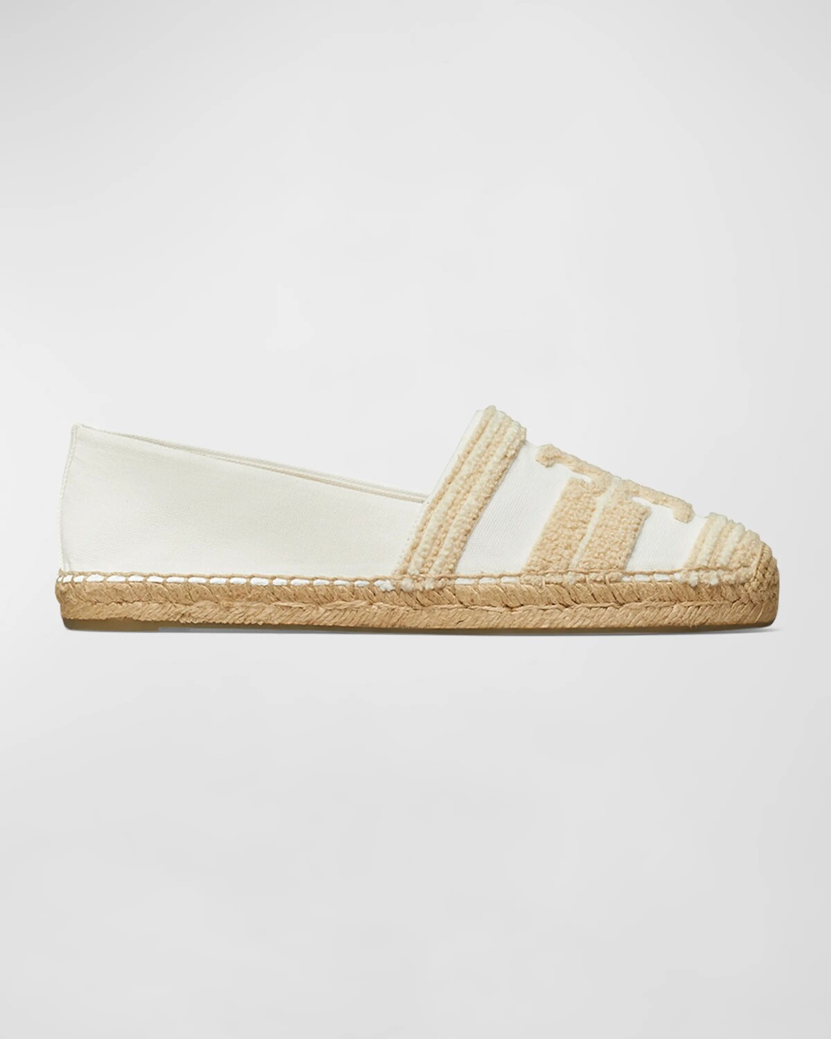 

Хлопковые эспадрильи с двойной буквой Т Tory Burch, цвет Natural / Light Alabaster