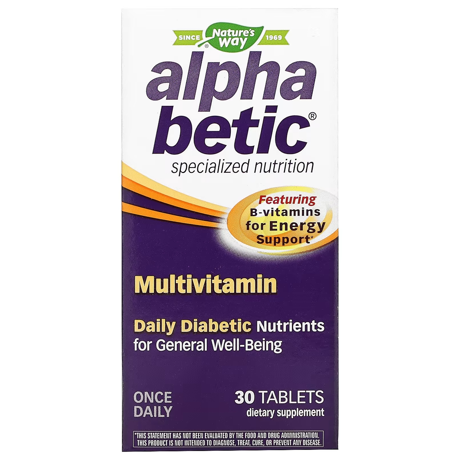 Nature's Way Alpha Betic мультивитамины, 30 таблеток nature s way alpha betic корица с магнием и биотином 90 капсул