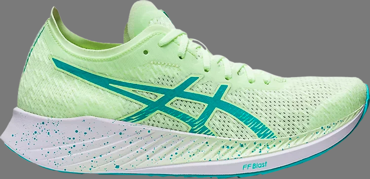 Лимитированные кроссовки wmns magic speed 'illuminate yellow sea glass' Asics, зеленый - фото