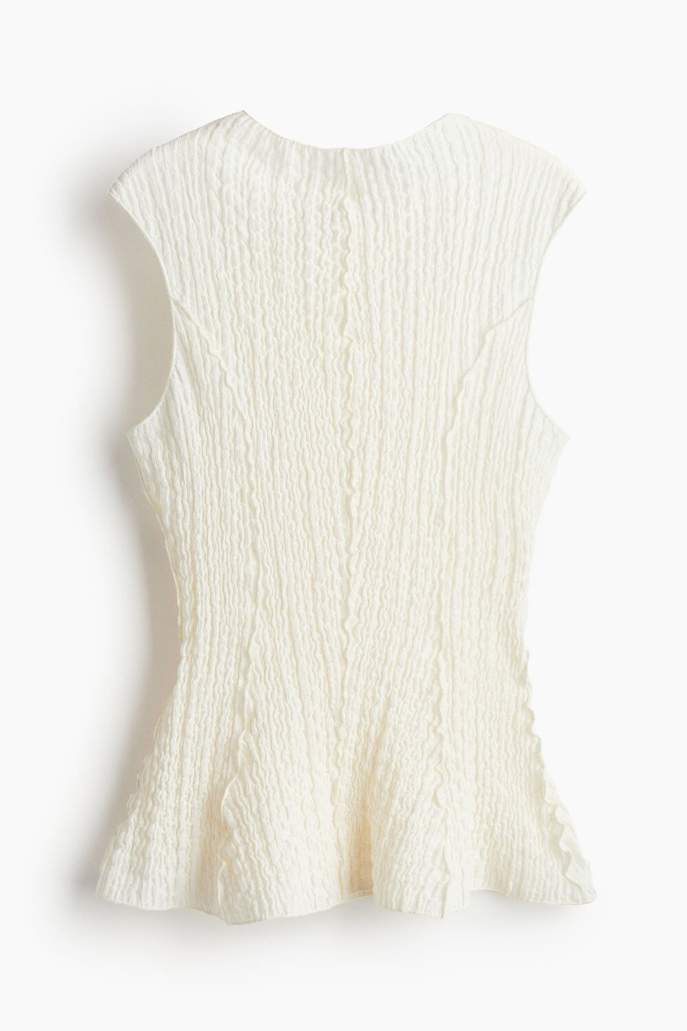 

Топ H&M Structured Peplum, кремовый