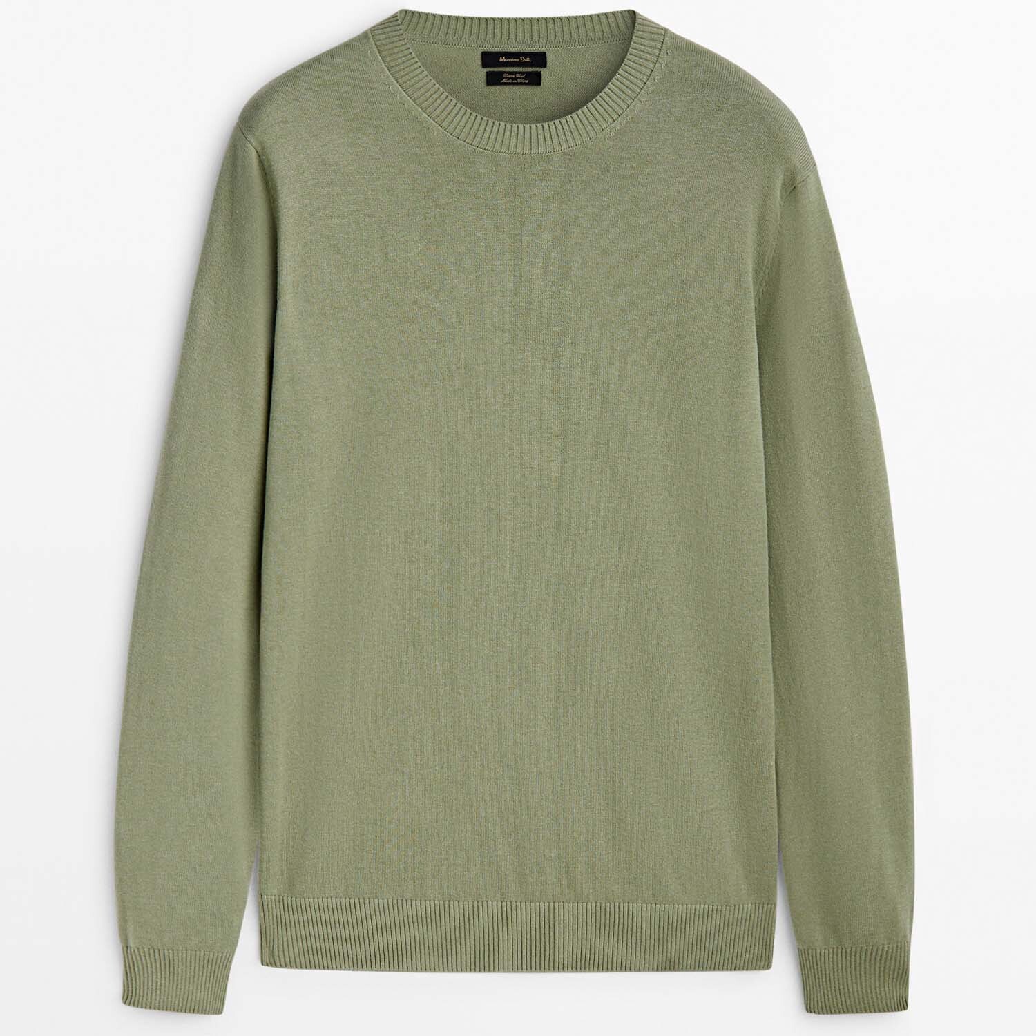 

Свитер Massimo Dutti Crew Neck Knit, зеленый