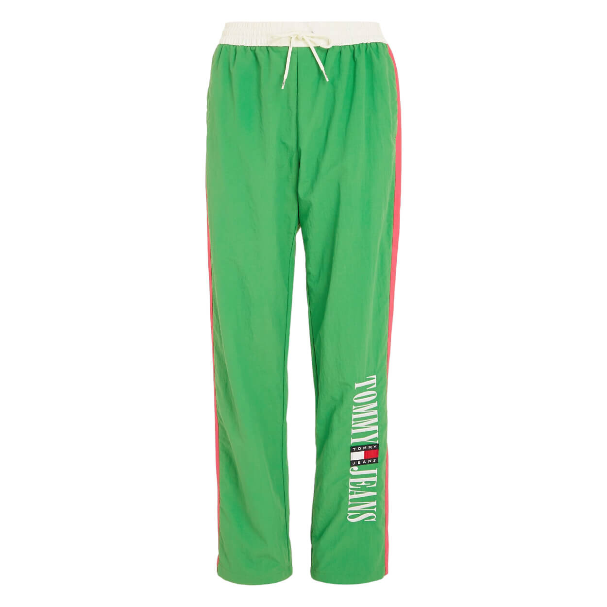 

Брюки Tommy Jeans by Tommy Hilfiger Retro Logo Wind, зеленый/розовый