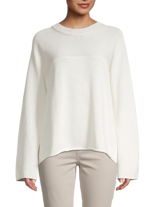 

Свитер с круглым вырезом и длинными рукавами Jil Sander Natural