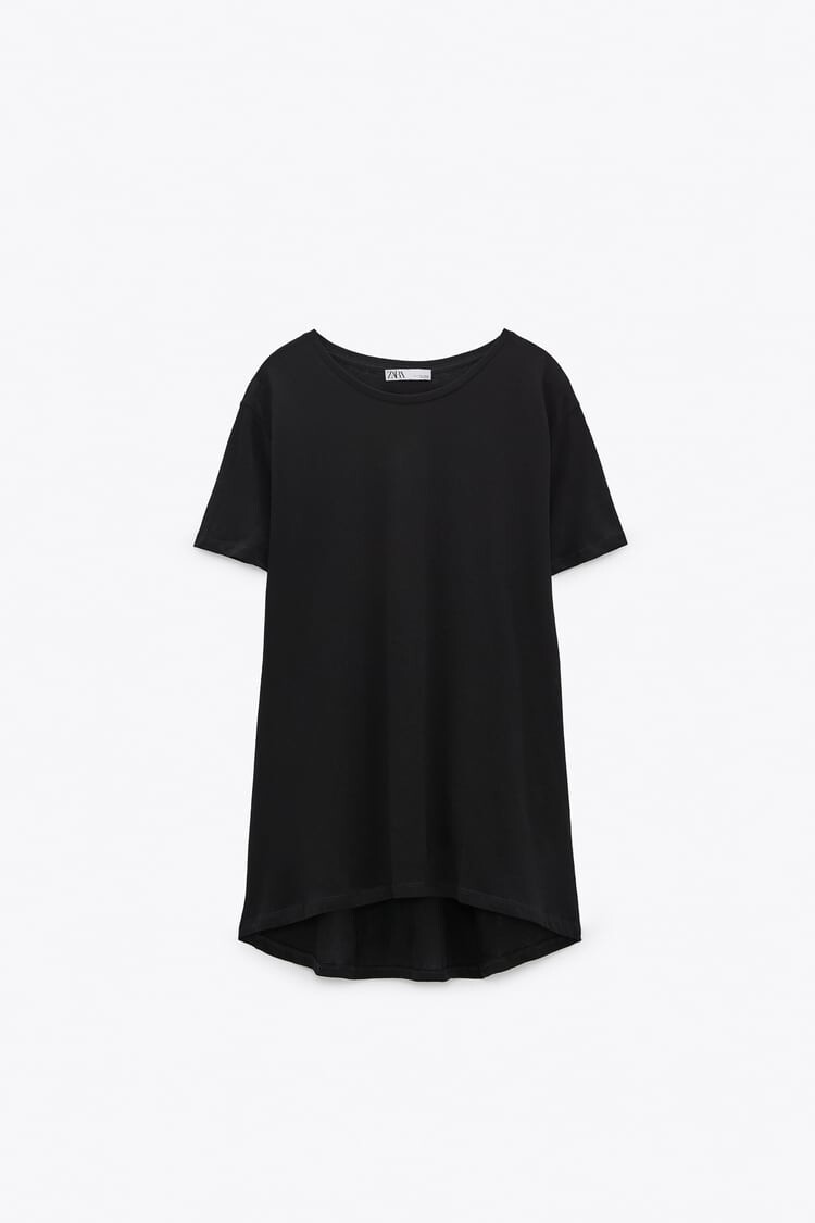 

Футболка Zara Basic, чёрный, Черный
