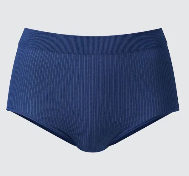 

Нижнее белье шорты бесшовные с высокой посадкой Uniqlo & Mame Kurogouchi High Rise Seamless, синий