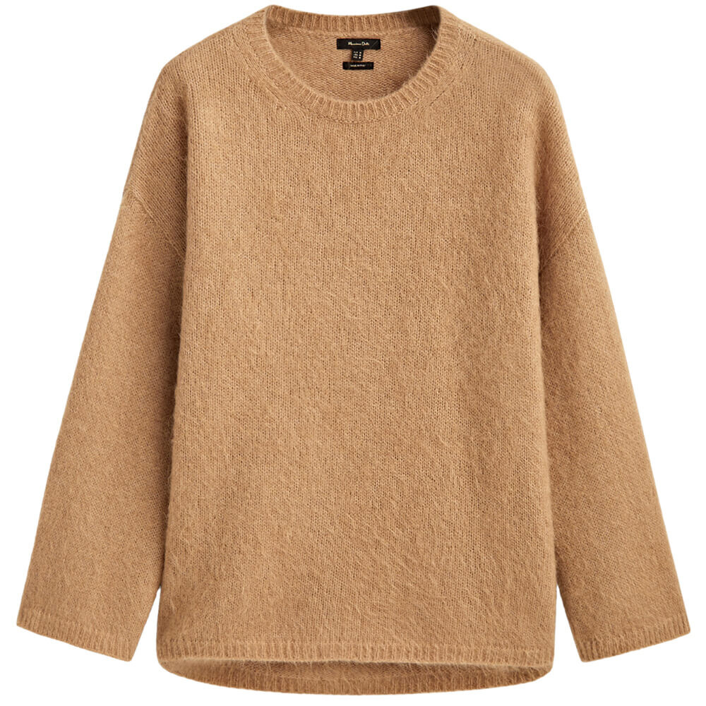 

Свитер Massimo Dutti Cape, желтовато-коричневый
