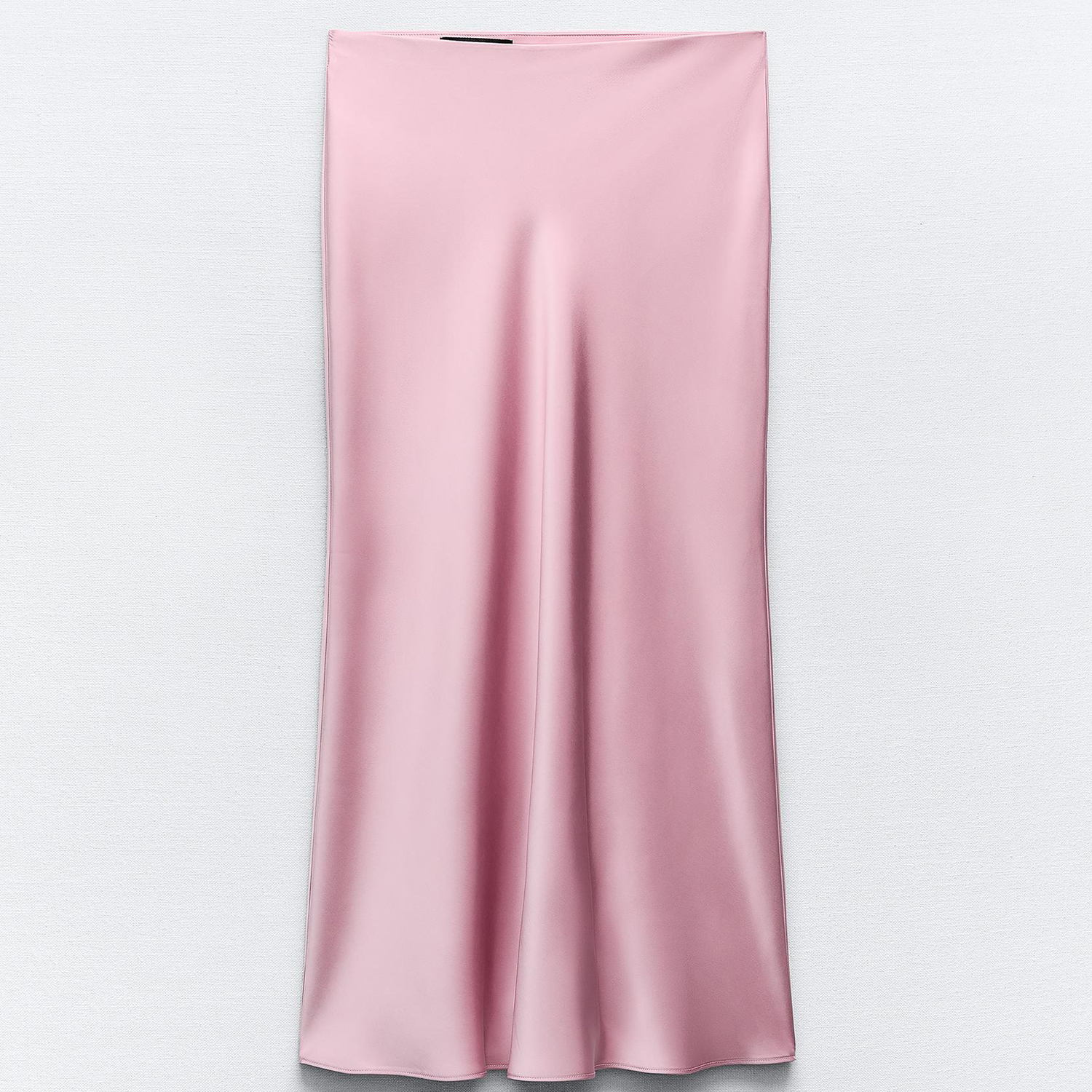 Юбка Zara Satin Midi, розовый юбка zara midi песочный