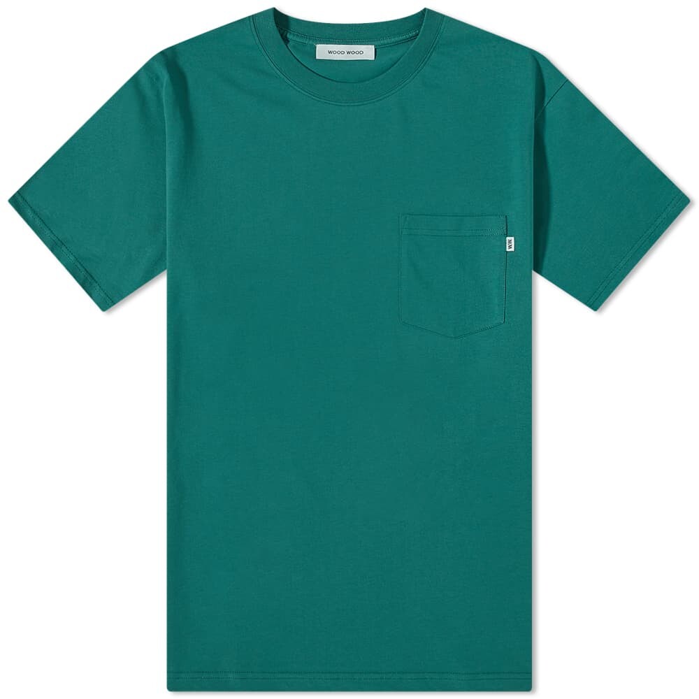 

Футболка Wood Wood Bobby Pocket Tee, Зеленый