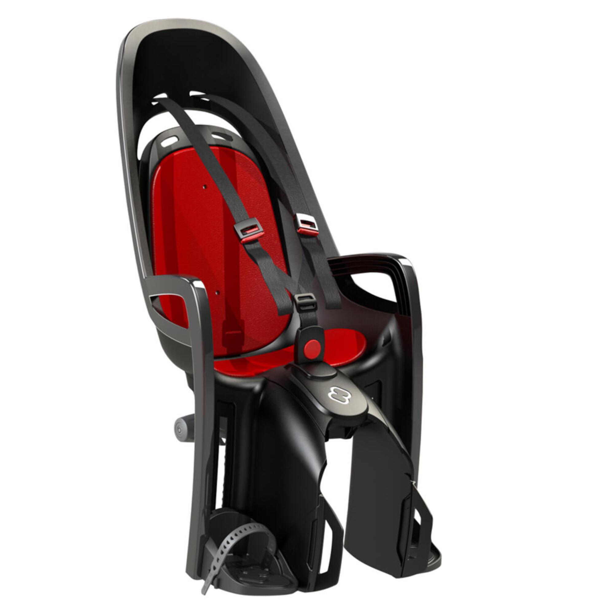 детское кресло hamax caress zenith цвет серый черный Детское кресло Hamax Zenith+адаптер для переноски, серый / серый / красный