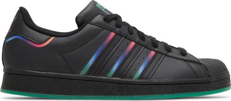 Кроссовки Adidas Superstar 'Black Green', черный - фото