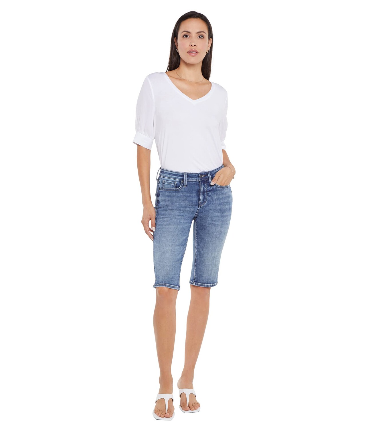 

Шорты NYDJ, Bike Capris Riveted Sideseam Slits in Rockie