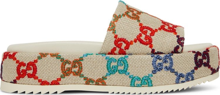 Сандалии Gucci Wmns Platform Sandal White Multi, белый - фото