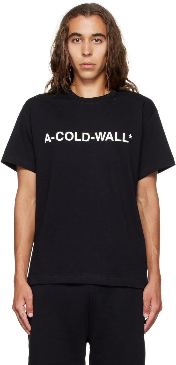

Черная бондовая футболка A-COLD-WALL*