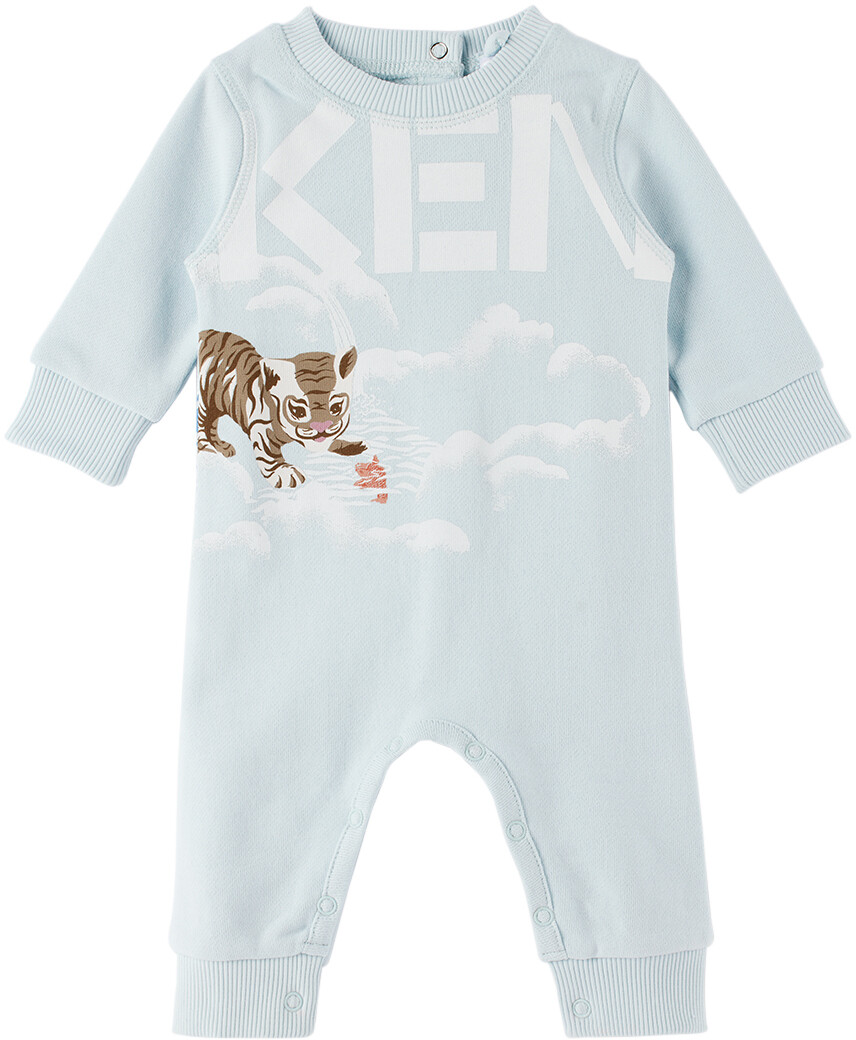 

Голубое боди с принтом Kenzo