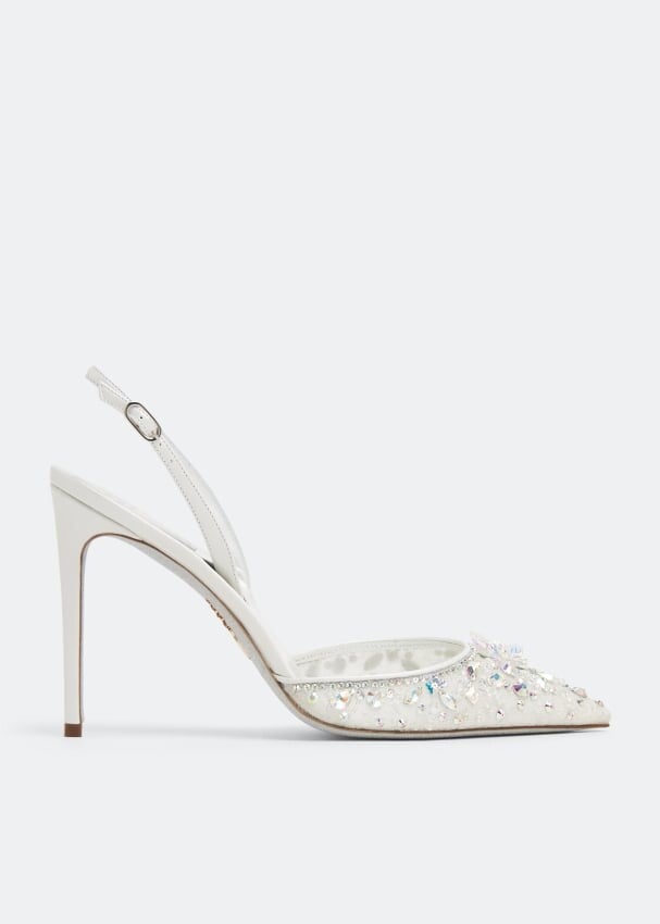 

Туфли RENÉ CAOVILLA Cinderella slingback pumps, белый