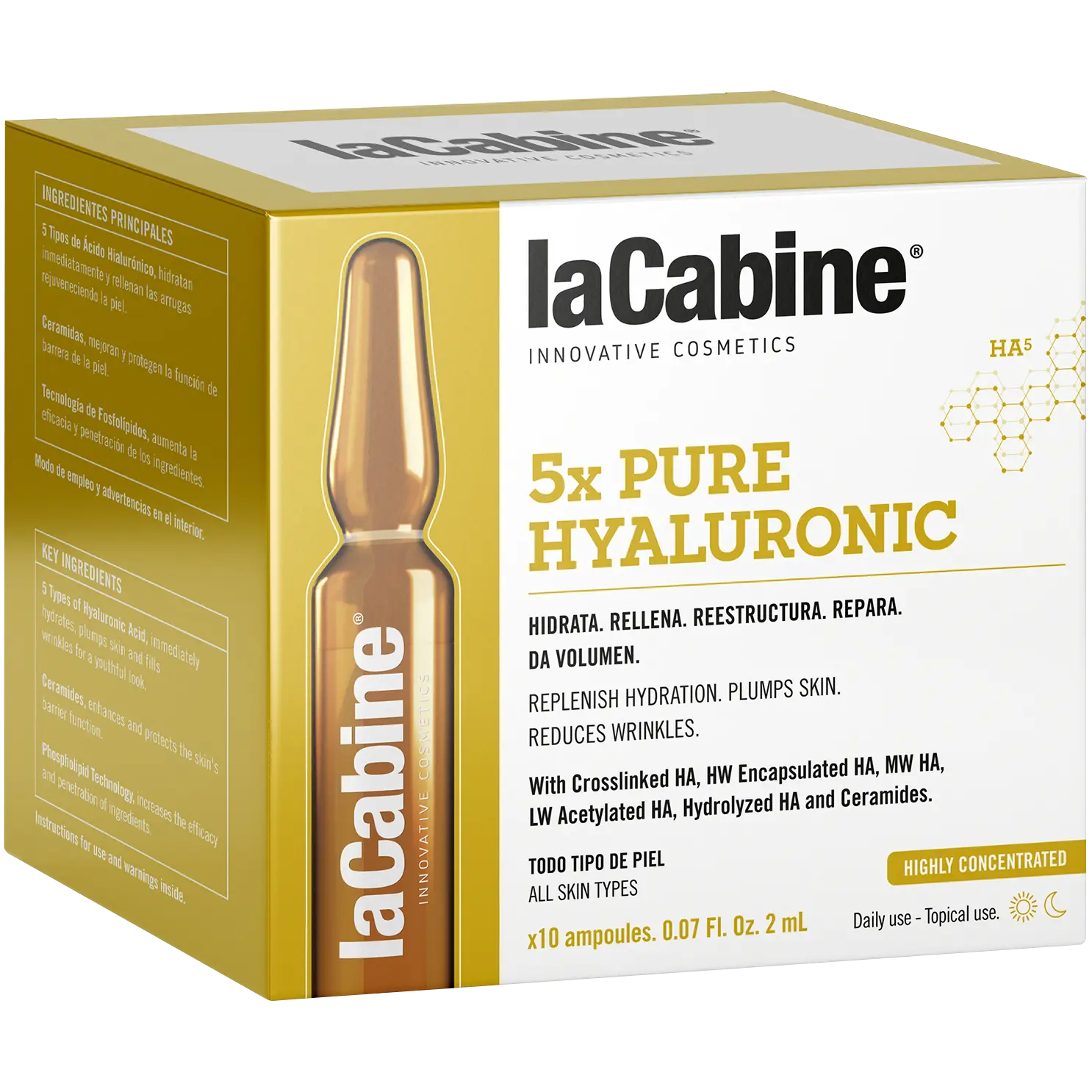 

La Cabine Hialuronic набор ампул для лица, 10х2 мл