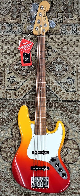 

Fender Player Plus Jazz Bass V в цвете Tequila Sunrise с сумкой для переноски, Pro Setup #8722 Player Plus Jazz Bass V with Pau Ferro Fretboard