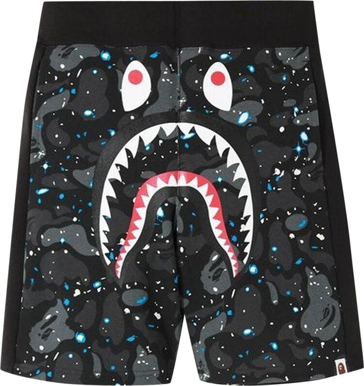 

Шорты BAPE Space Camo Shark Sweat Shorts 'Black', черный