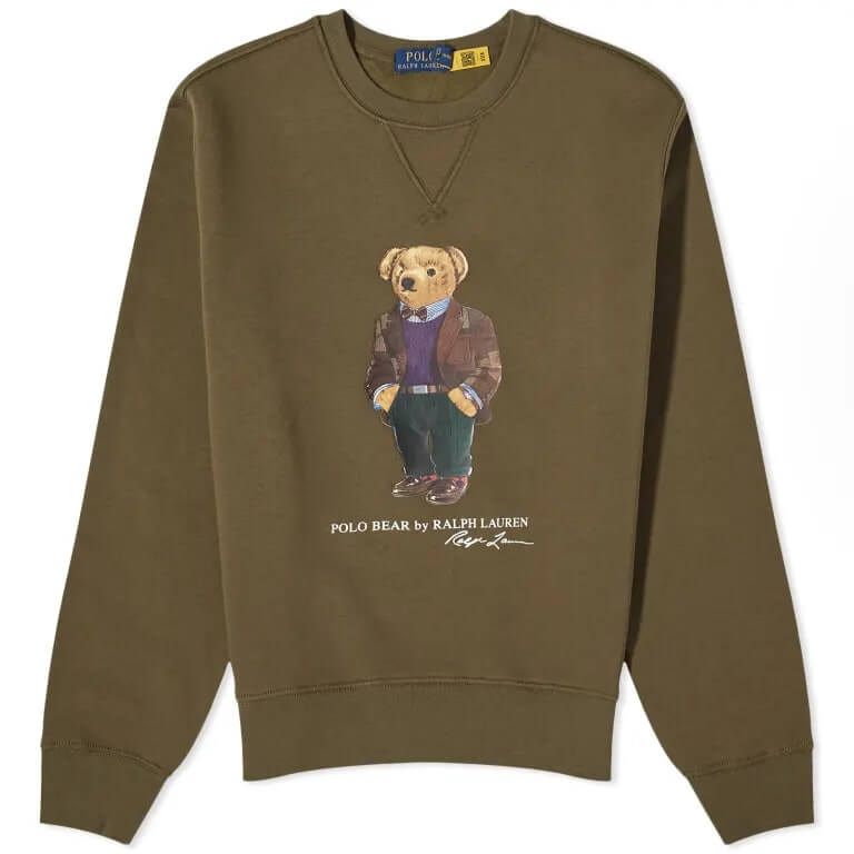 Свитшот Polo Ralph Lauren Heritage Bear, коричневый флисовый пуловер polo bear polo ralph lauren цвет cruise navy heritage bear