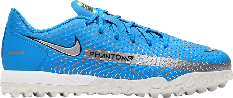 Лимитированные кроссовки Nike Phantom GT Academy TF GS 'Photo Blue Metallic Silver', синий - фото