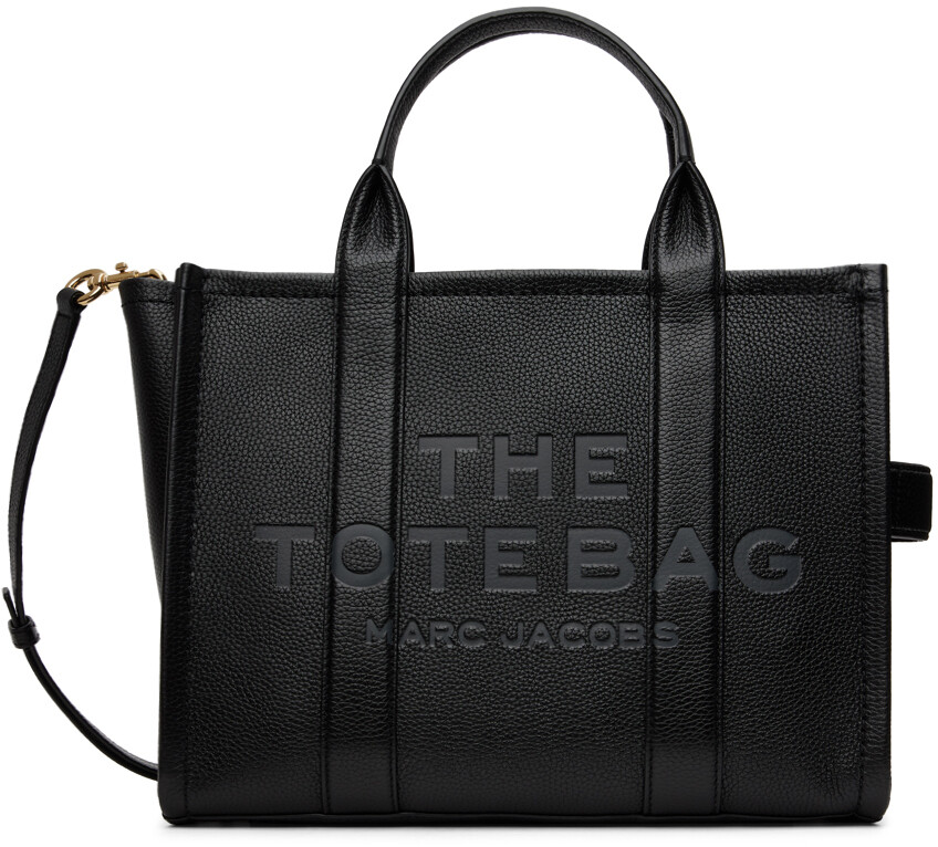 

Черная большая сумка 'The Leather Medium Tote Bag' Marc Jacobs