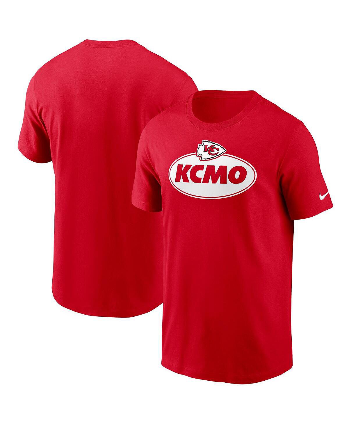 Мужская красная футболка kansas city chiefs hometown collection kcmo Nike, красный лилейник канзас сити кикер
