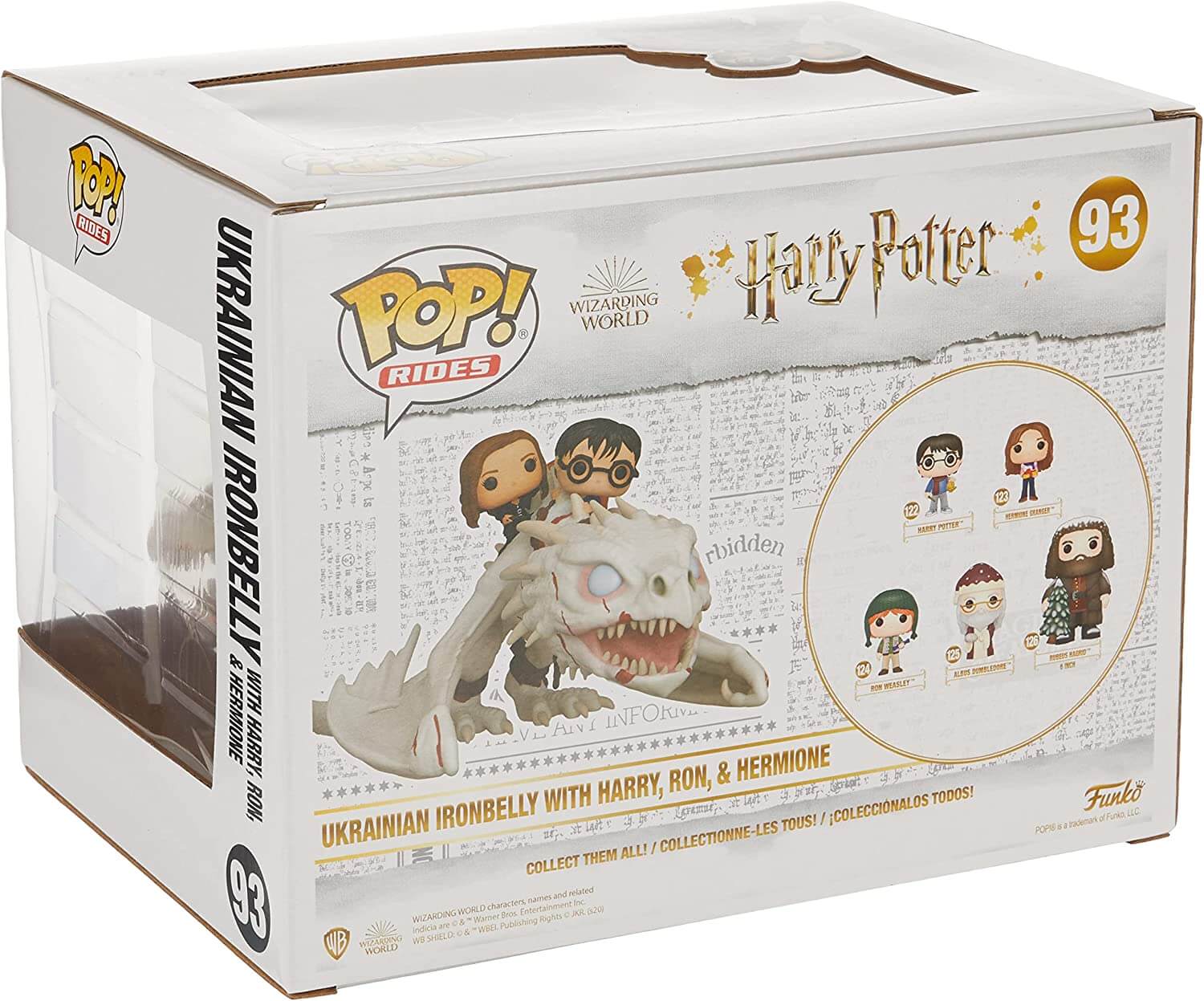 Фигурки Funko Pop! Rides: Harry Potter, дракон из банка Гринготтс с Гарри,  Роном и Гермионой