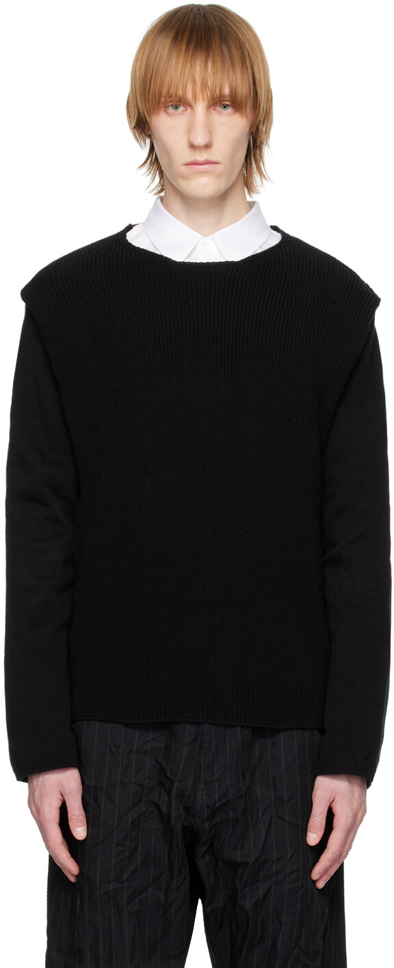 

Черный свитер с круглым вырезом Comme des Garçons Homme Deux