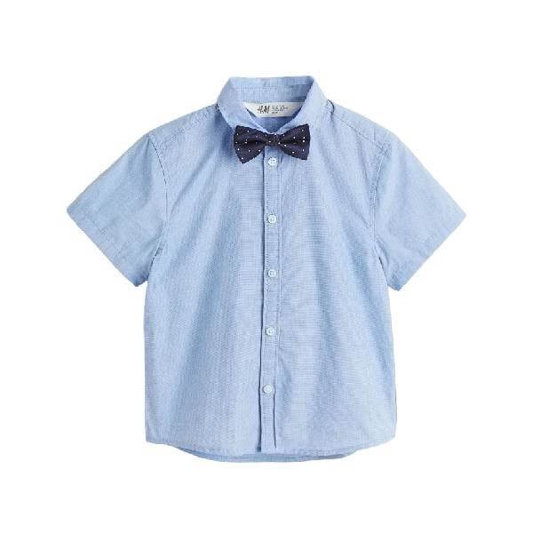 

Комплект H&M Shirt and Bow Tie, 2 предмета, голубой