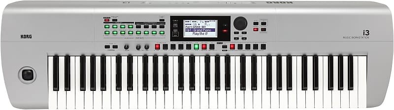

Музыкальная рабочая станция Korg I3MS с 61 клавишей — матовое серебристое
