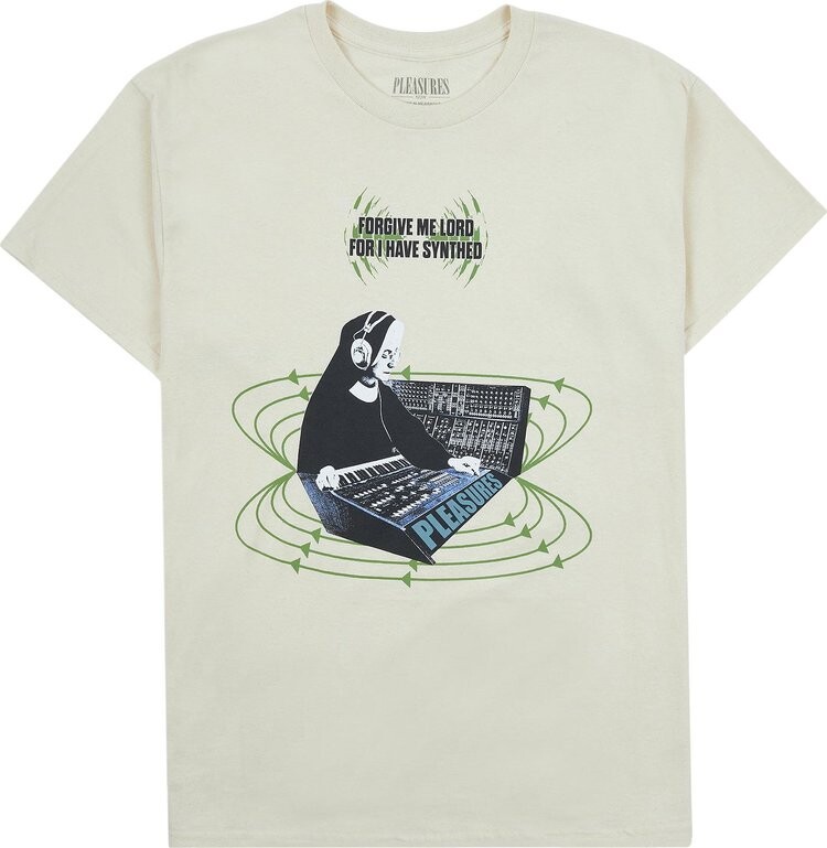 

Футболка Pleasures Synth T-Shirt 'Natural', серый
