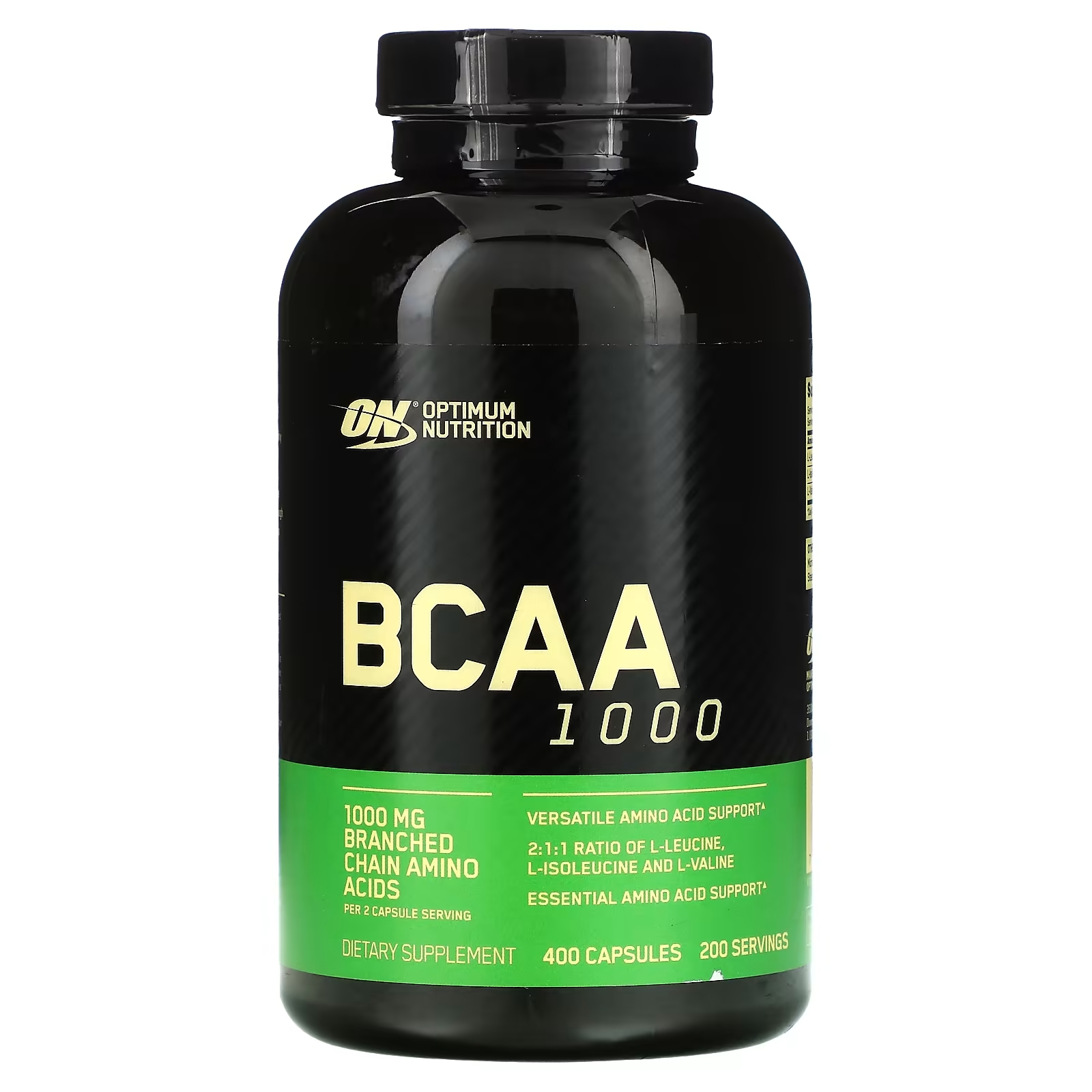 Optimum Nutrition BCAA 1000 Caps большая упаковка 500 мг, 400 капсул