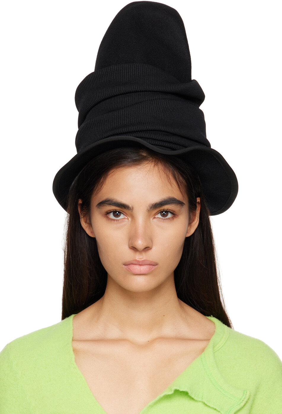 

Черная структурированная шляпа Fedora Comme des Garçons Homme Plus