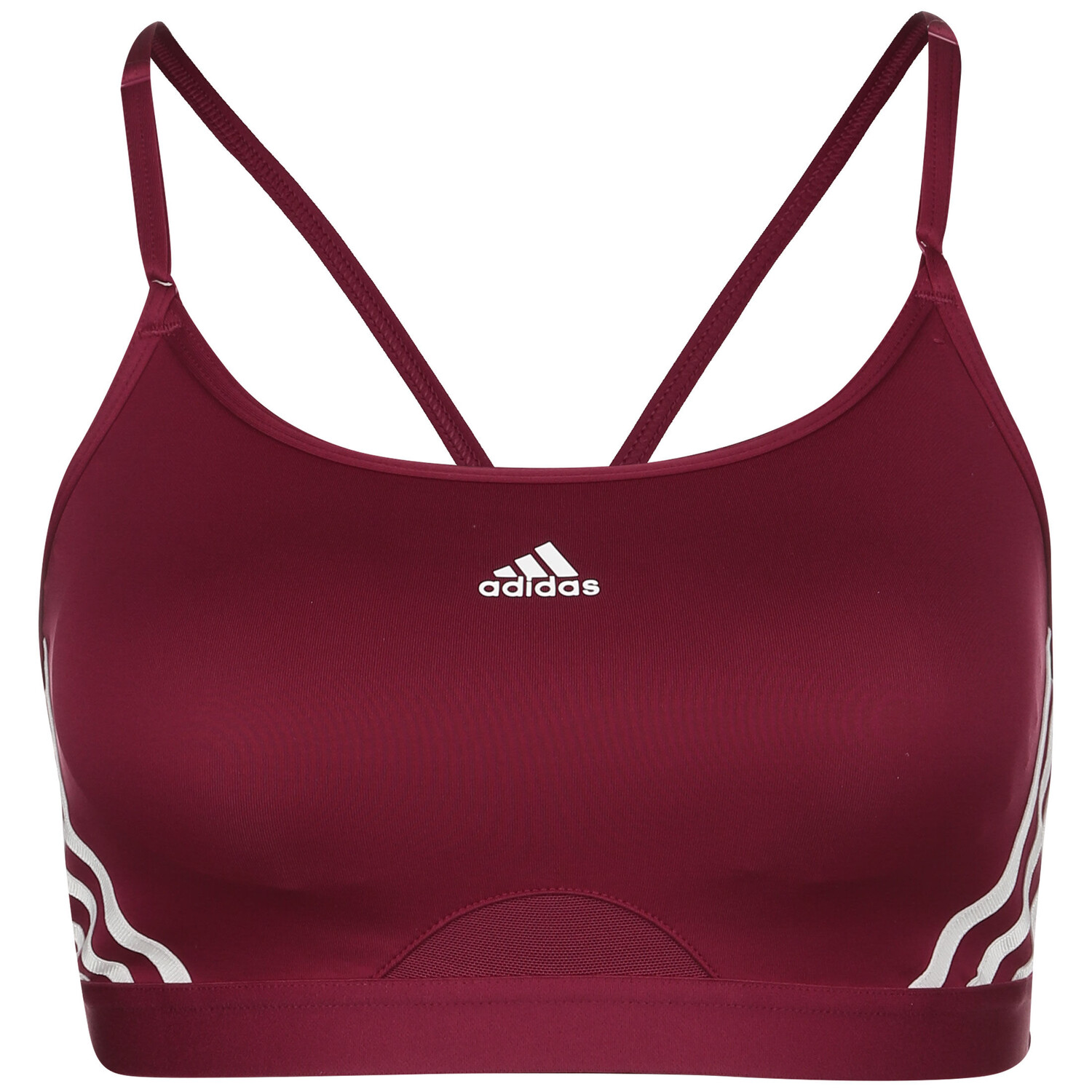 Бюстгальтер adidas Performance Sport BH Aeroready Training Light 3 Streifen, цвет weinrot бюстгальтер adidas performance sport bh aeroknit designed 4 training цвет grau weiß