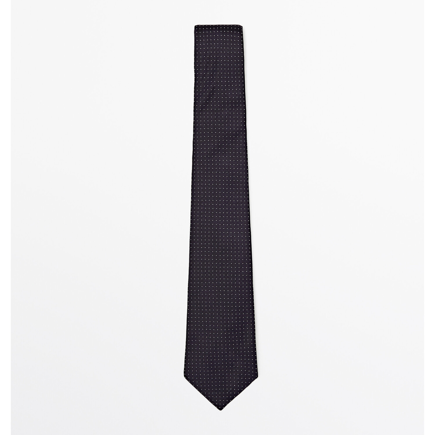 

Галстук Massimo Dutti 100% Silk Polka Dot, темно-синий