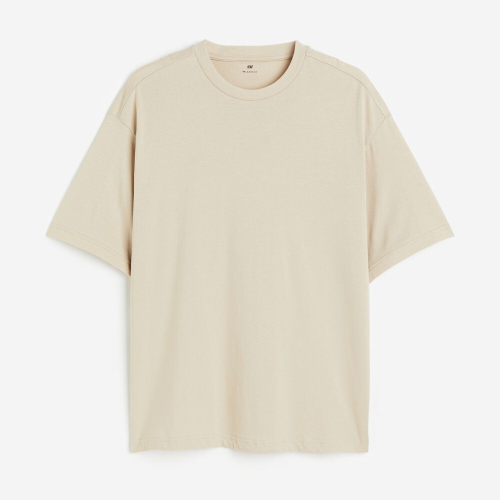 

Футболка H&M Relaxed Fit, светло-бежевый