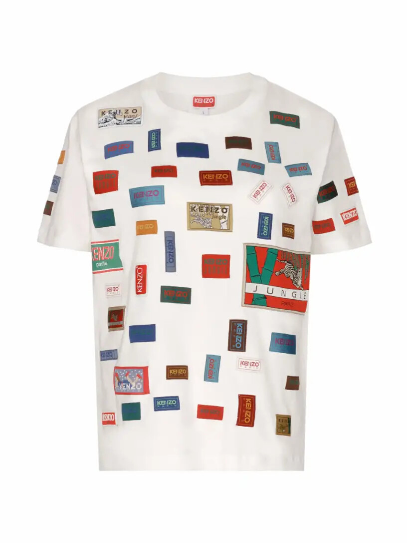 

Хлопковая футболка Archives labels Kenzo