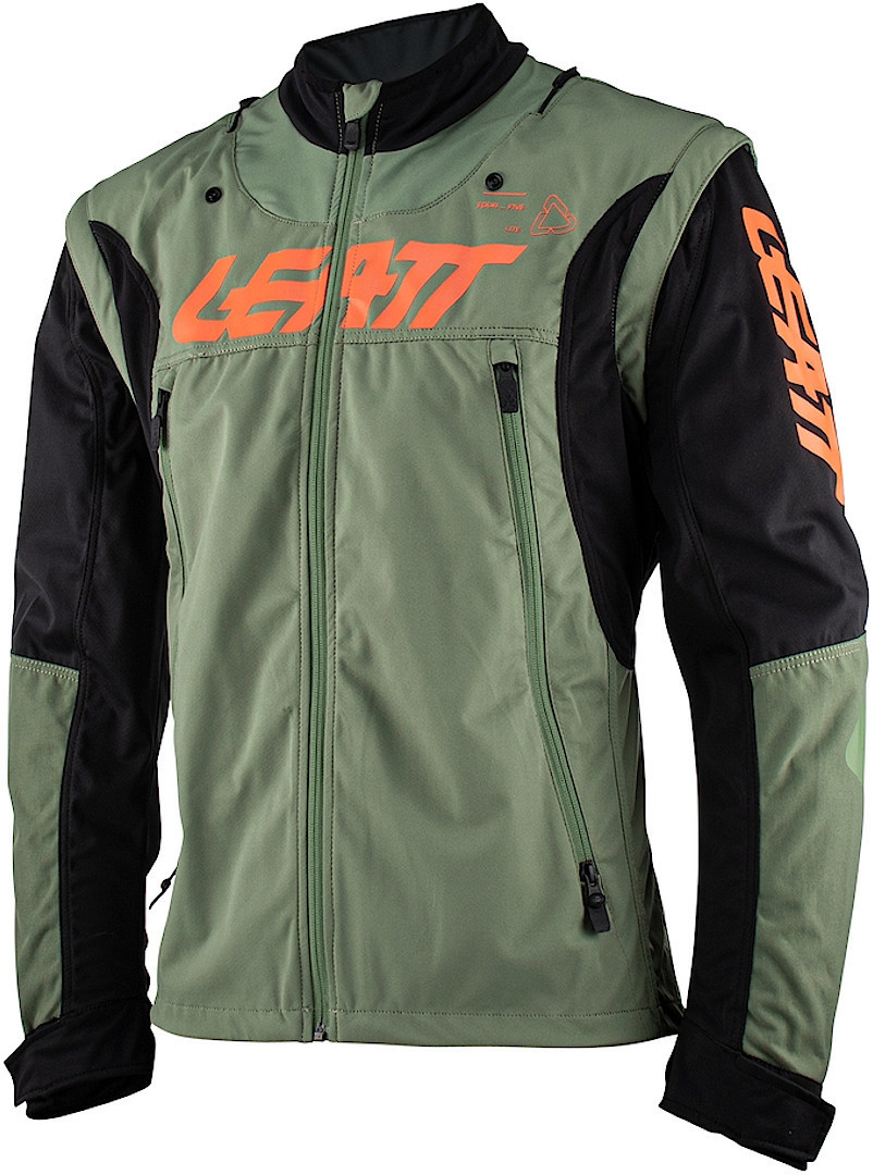 Куртка Leatt 4.5 Lite Водонепроницаемая для мотокросса, черно-зеленая